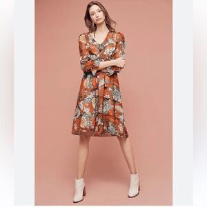 HEMANT & NANDITA Zeri Peasant Dress